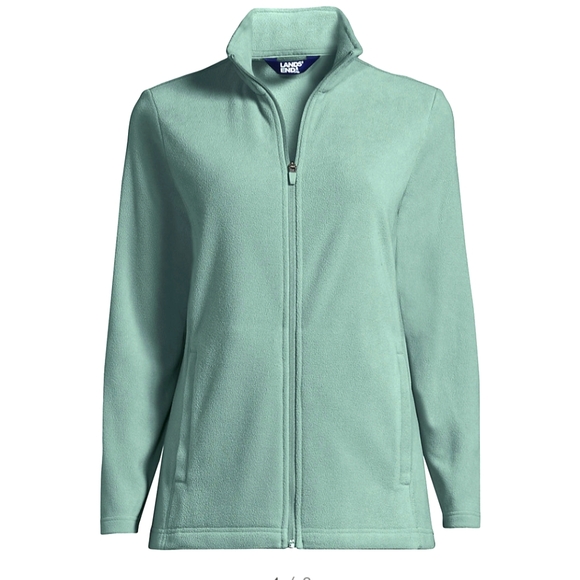 Lands' End Sweaters - Women's Anyweather Fleece Full Zip Jacket teal